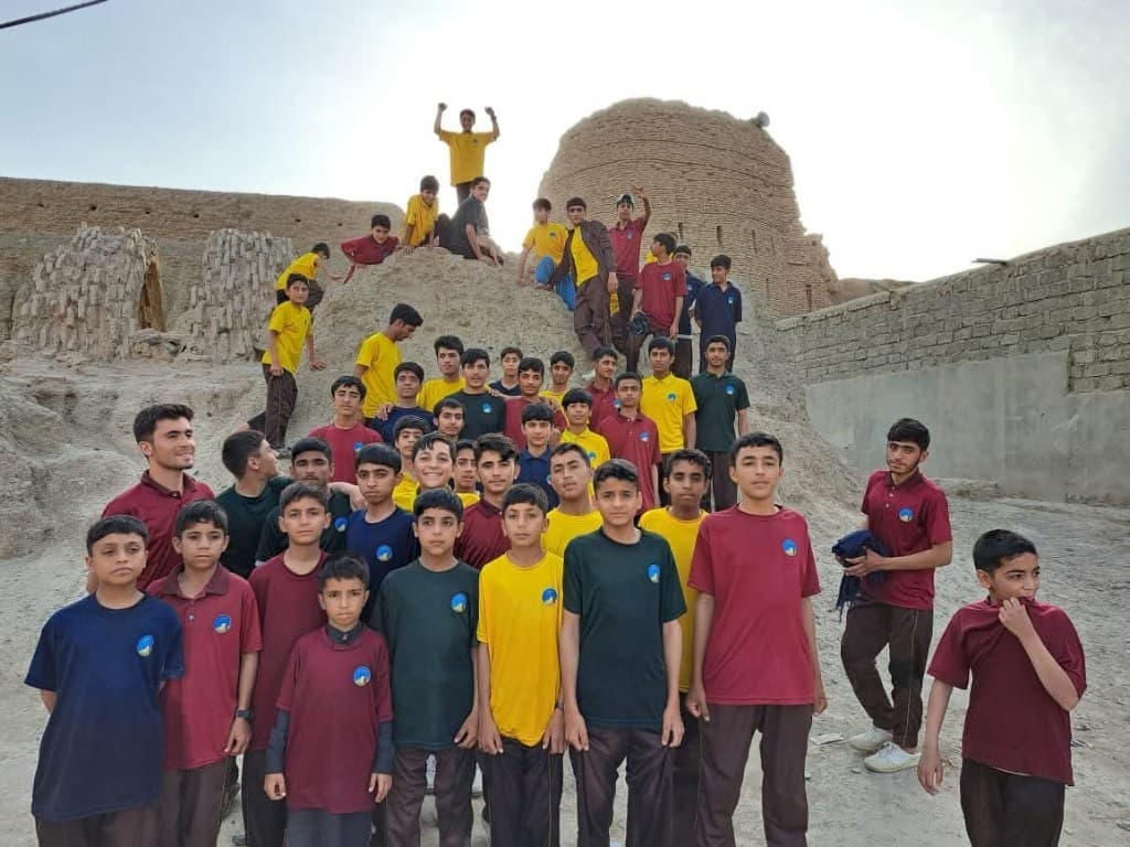 Cadets of Cadet College Kharan visiting historical ruins in Kharan